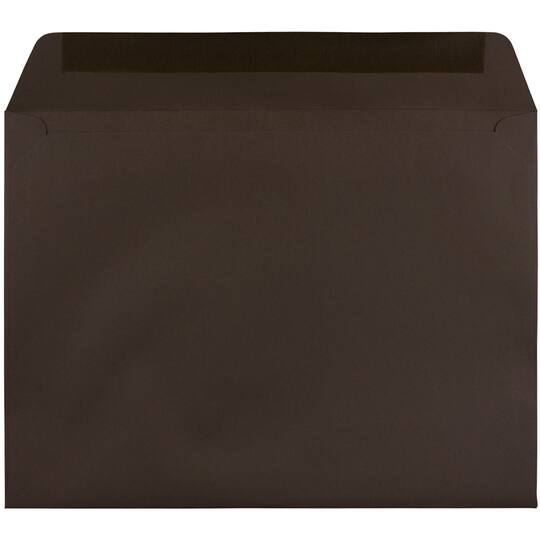 JAM Paper 9.5x12.62 Chocolate Brown Premium Booklet Envelopes 50ct.